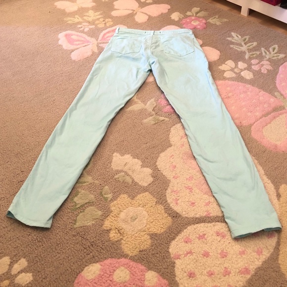 J BRAND 811 Capri Cropped Skinny Jeans Aqua Sz 28 - Picture 8 of 10